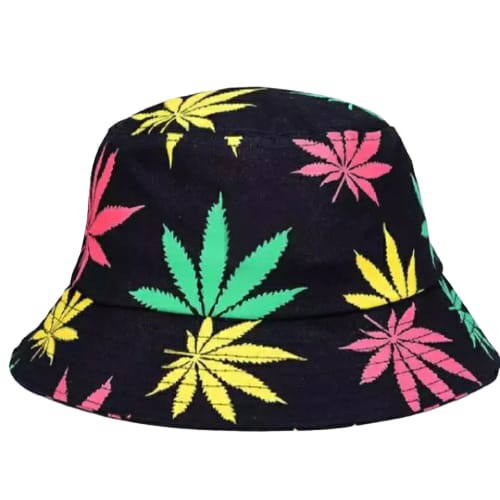 PROMO!!! TOPI BUCKET HAT LOGO SABLON DAUN GANJA PREMIUM KUALITAS BAGUS/BISA (COD) BAYAR DI TEMPAT.