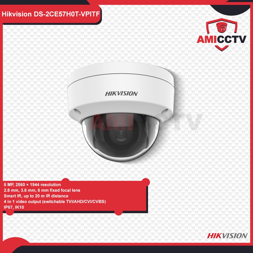 Camera CCTV Hikvision 5MP Indoor DS-2CE57H0T-VPITF