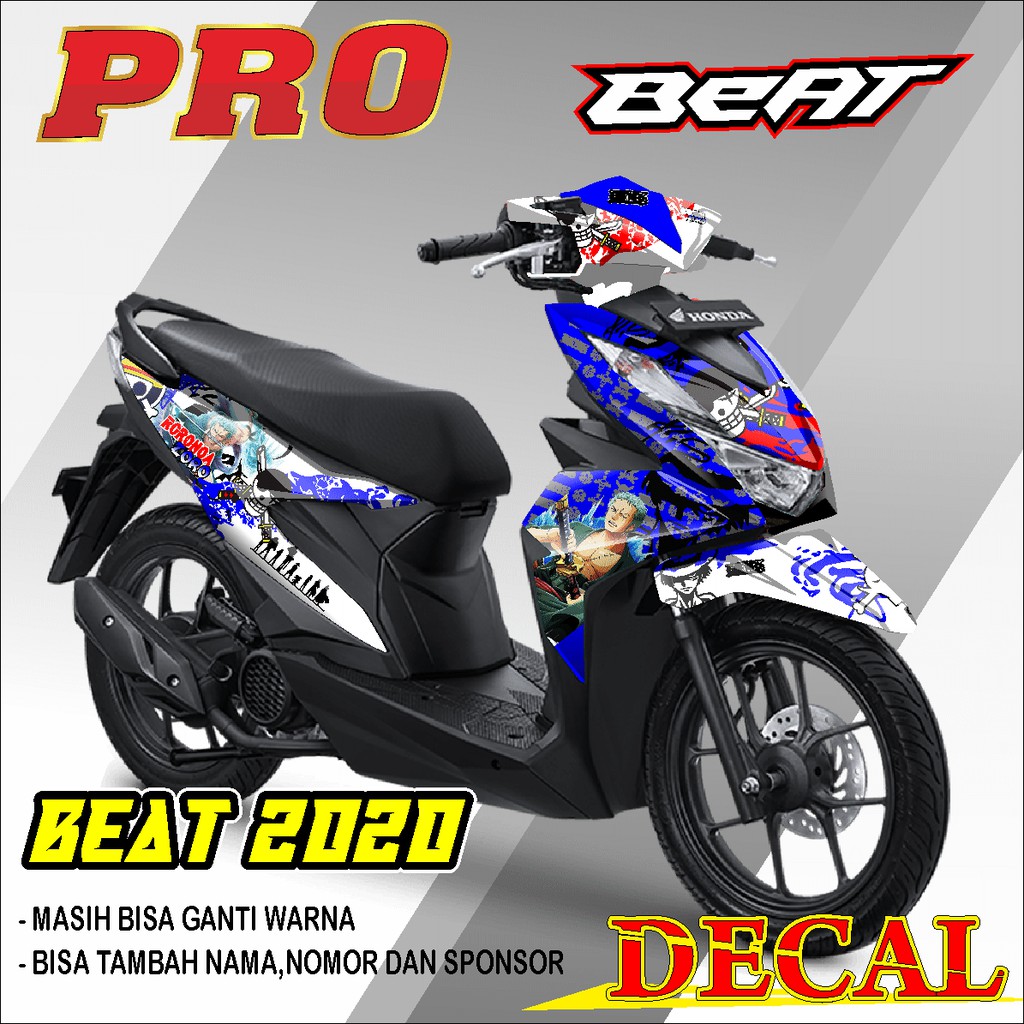 (ONEPIECE) SOLUSI MODIFIKASI BODY MOTOR DECAL STICKER BEAT DELUXE FULL BODY ANTI PUDAR 005