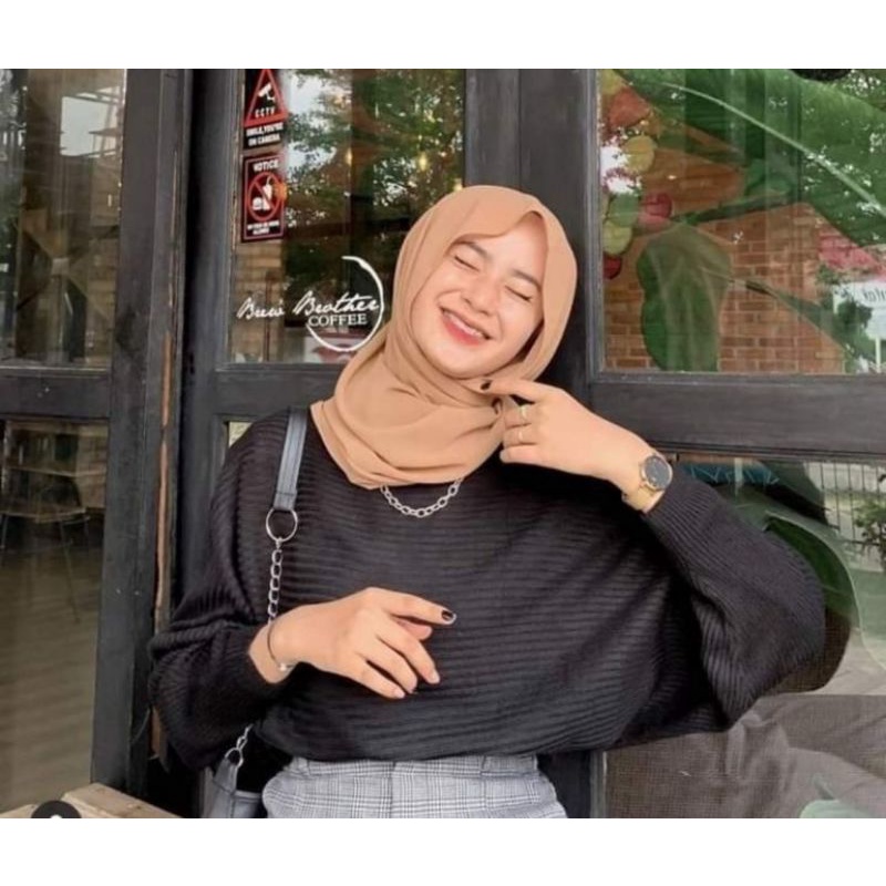 (REALPICT) Lasperal BATWING/Sweater Rajut OVERSIZE BATWING Premium Murah