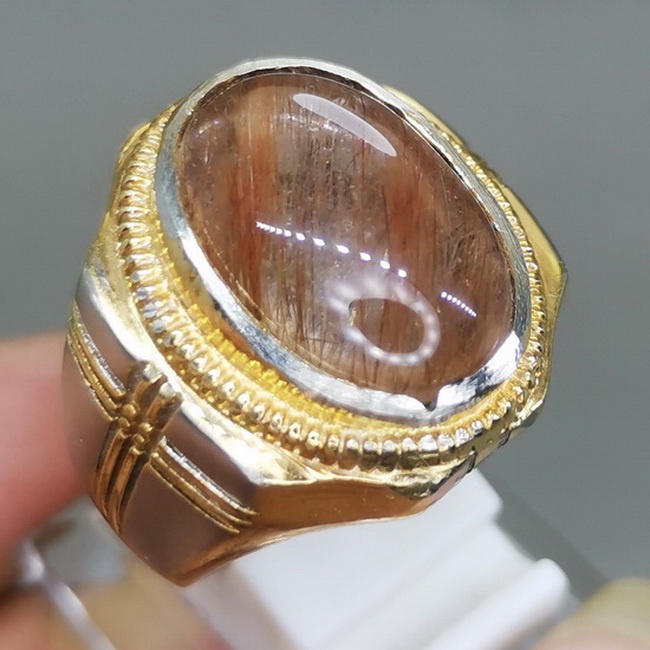 Cincin Batu Permata Asli Kecubung Rambut Sedana Asli