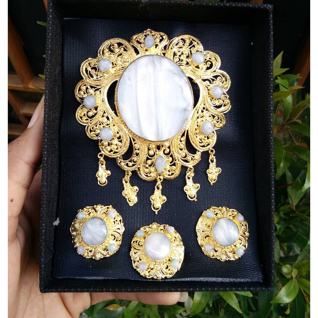 Bros Alpaka Bali Set Bros Cincin dan Anting