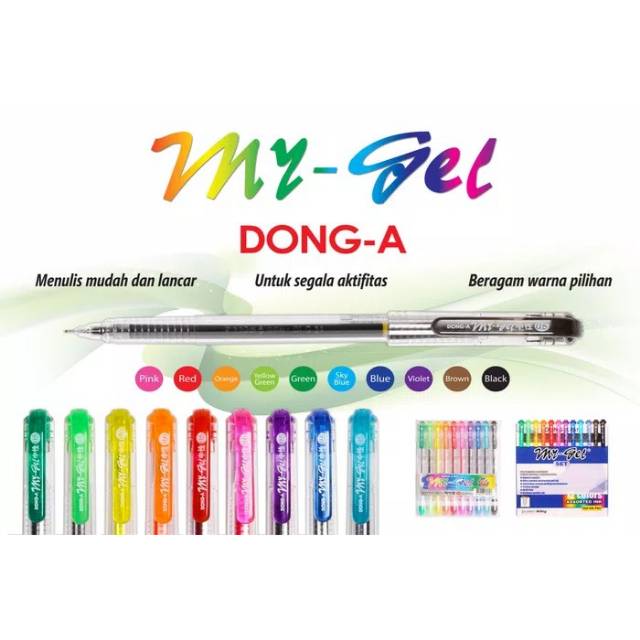 

Pen/ Pulpen My Gel set 10 warna