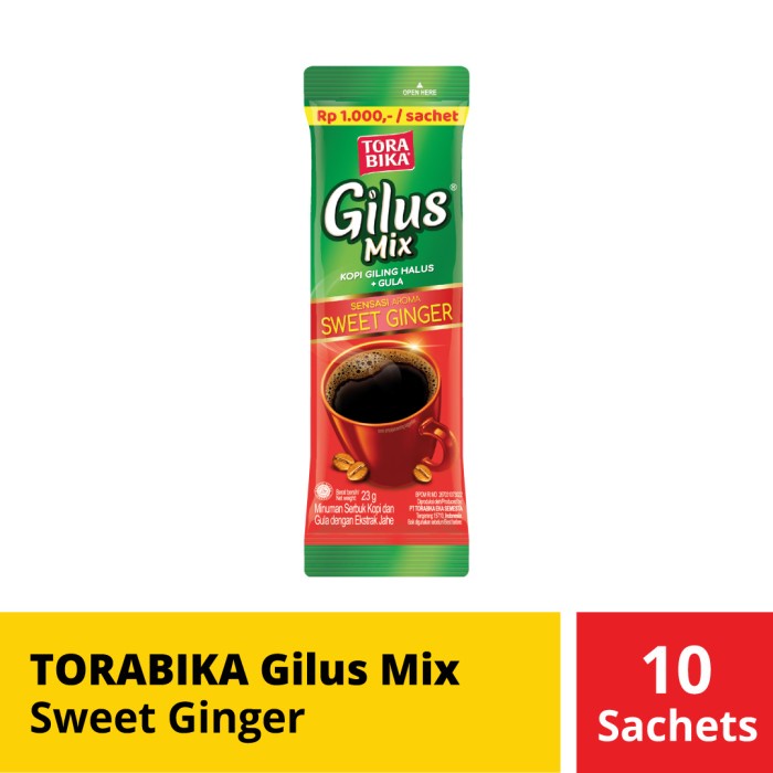 

Ds0Ds1D Torabika Gilus Mix Sweet Ginger 10 Sachets @23 Gr Ds20X11