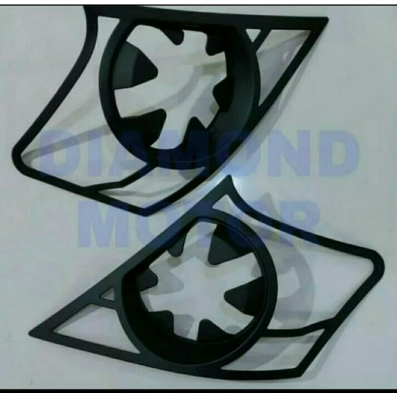 Garnish List Cover Lampu Belakang Honda Brio Lama 2013 Hitam Doff