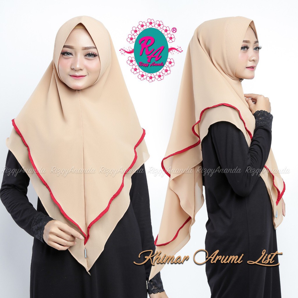 Syar'i Khimar Pakaian Wanita Muslim Cewe Kerudung Perempuan Jilbab Gamis Polos Baju Syari Panjang