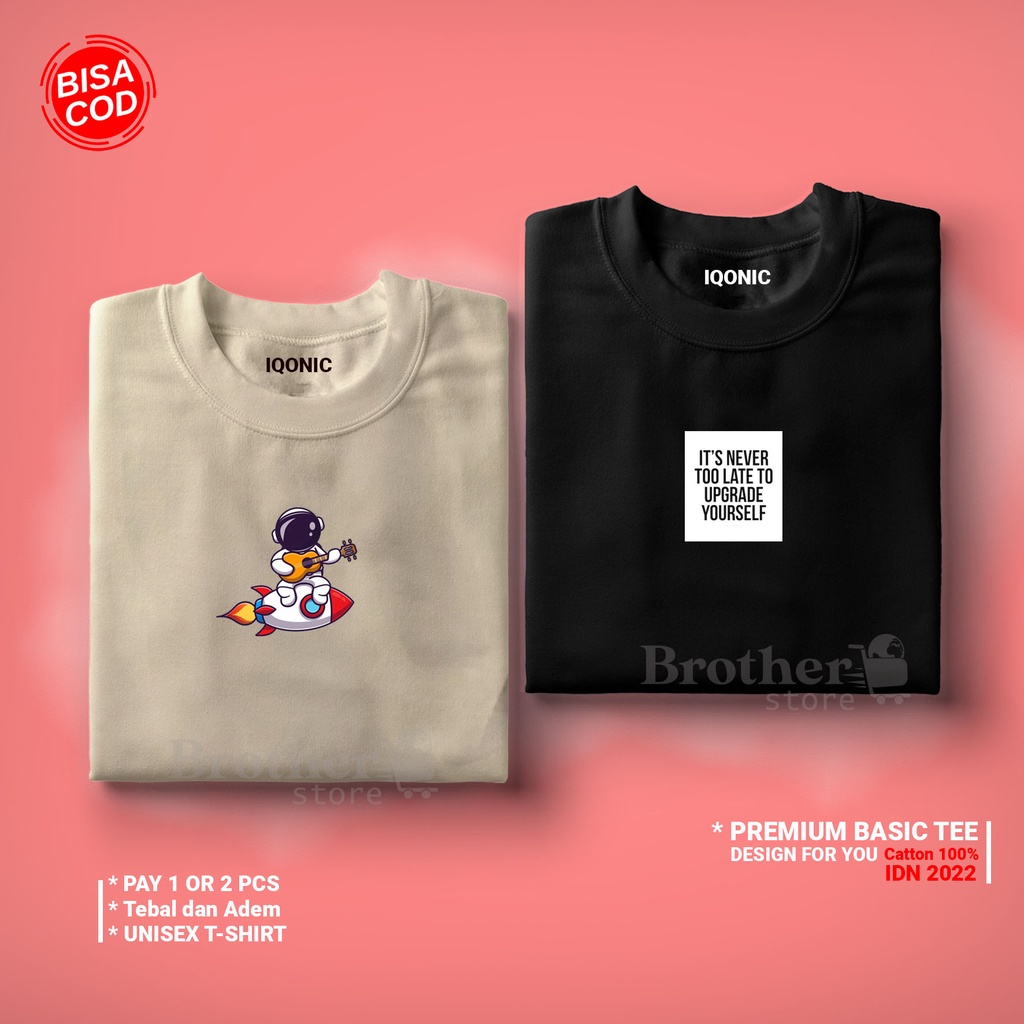 ( PROMO COD ) BROTHER STORE / Kaos Distro Pria / Kaos Distro100% Catoon Combed 24s / Articel Naver Late