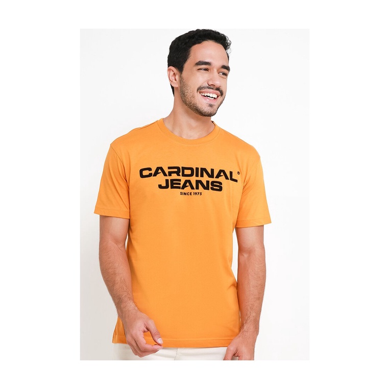 BAJU KAOS PRIA CARDINAL ORIGINAL CASUAL LENGAN PENDEK KUNING CA01