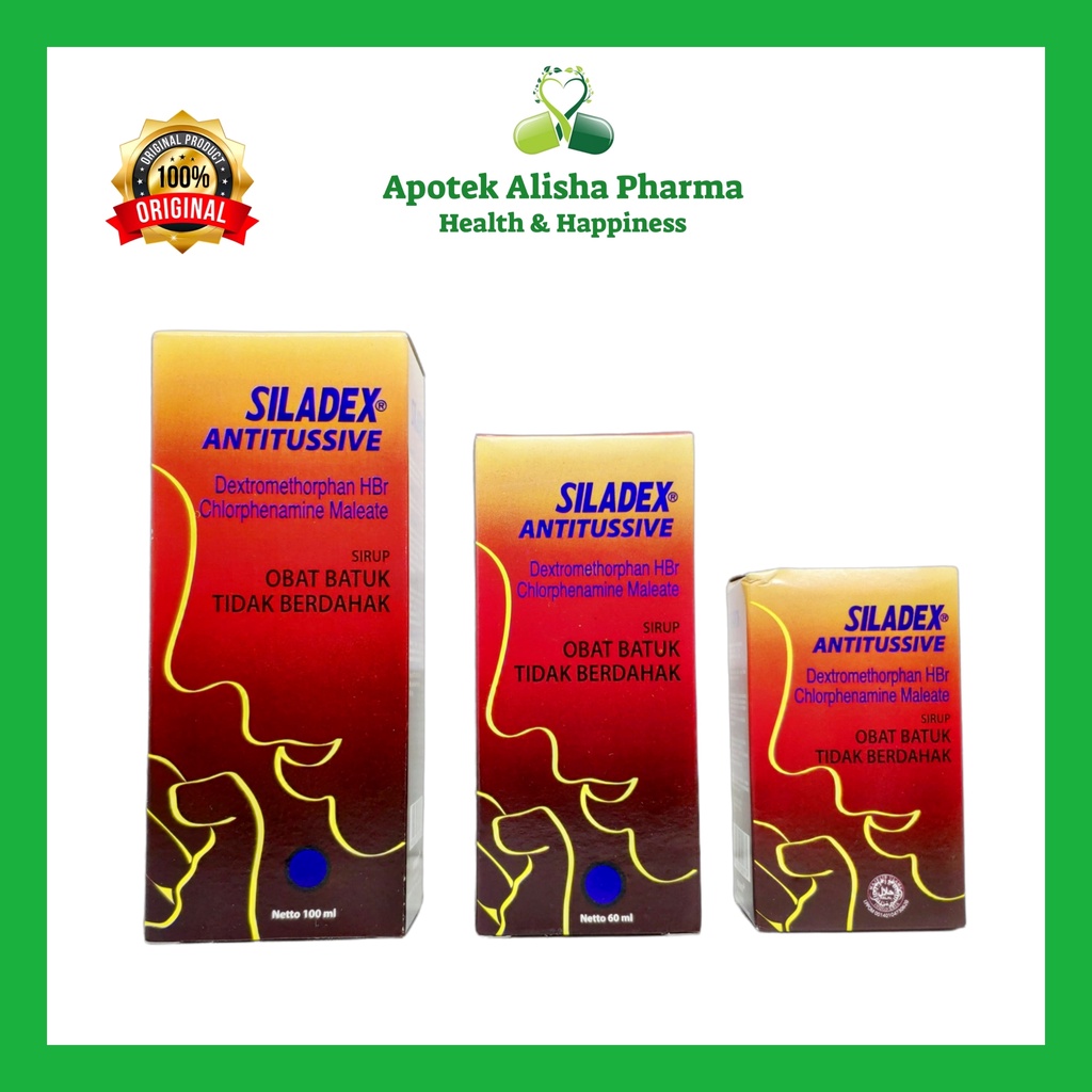 SILADEX ANTITUSSIVE SYRUP 30/60/100ML - Siladex Merah Sirup Obat Batuk Tidak Berdahak / Batuk Kering Alergi Flu Pilek / Siladek Merah