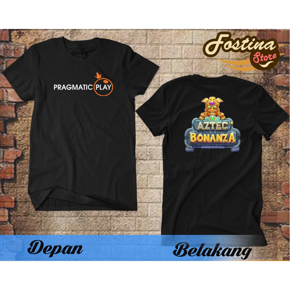 Baju Kaos Pria DB Pragmatic Play Aztec Bonanza Game Slot Ukuran Dewasa Unisex  Cotton Combet 30s Fos