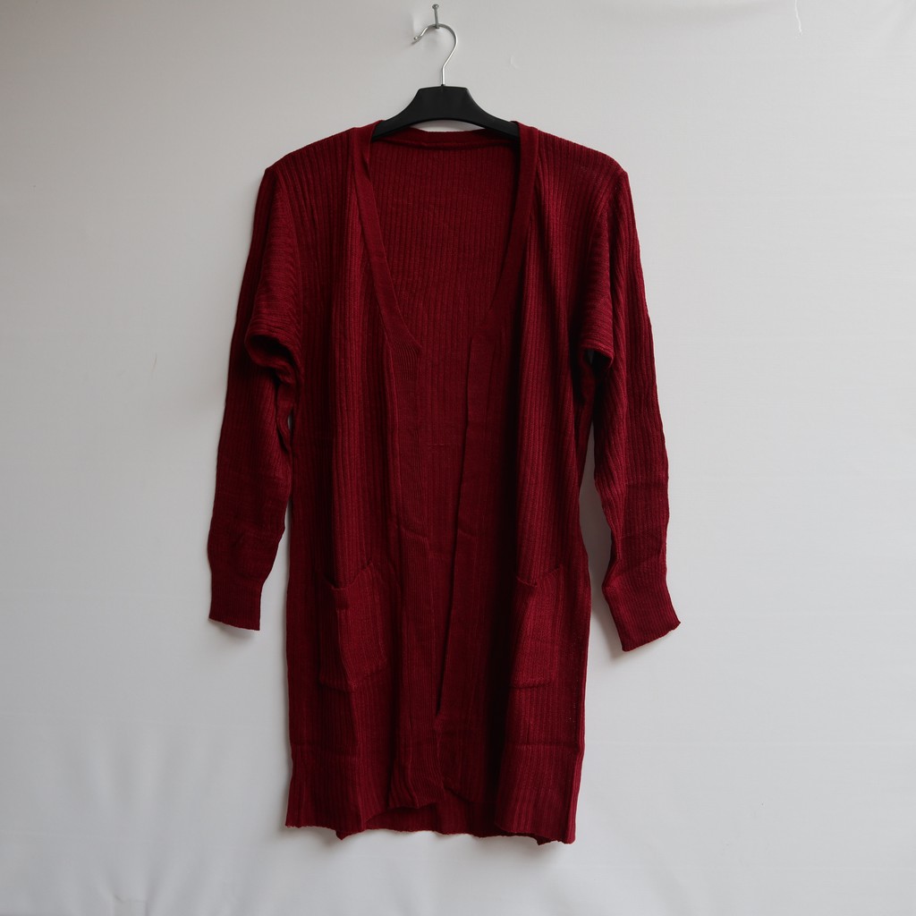 LONG CARDY RAJUT WANITA / OUTER CARDY / CARDIGAN POLOS / OVERSIZE CARDY-MARON