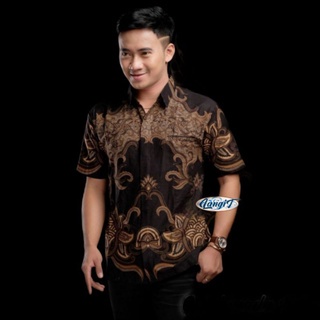 kemeja batik pria lengan pendek baju batik pria batik kantor seragam kerja ukuran reguler m.l.xl