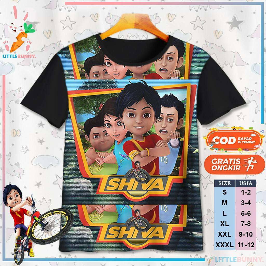 BAJU KAOS ANAK KARTUN 3D SHIVA V1 BAJU KAOS ANAK 3D SHIVA - LITTLE BUNNY