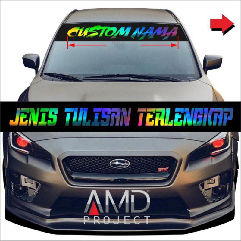 Stiker Mobil CUSTOM NAMA Stiker Avanza Xenia Sigra Ertiga Mobilio Fortuner All Tipe Mobil