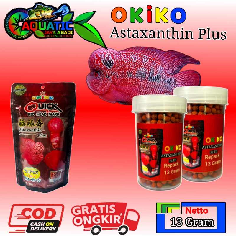 Pelet Okiko Astaxanthin Plus Merah 13 Gram