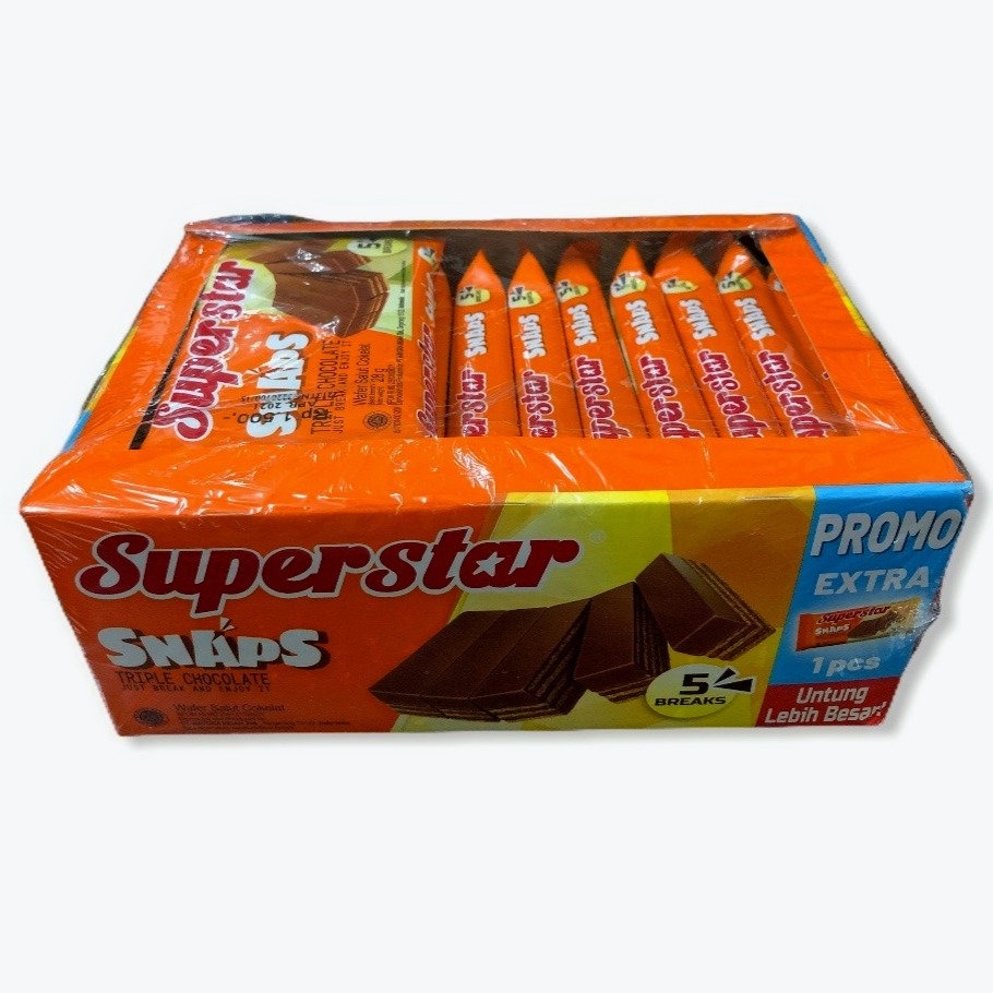 

Biskuit Wafer Superstar SNAPS isi 12 pcsx28gr