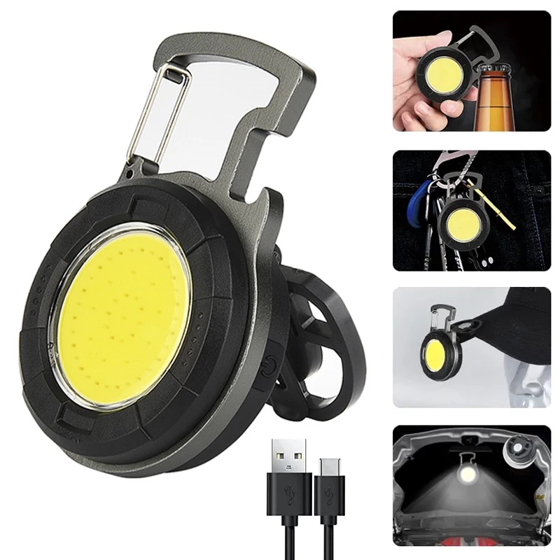 Lampu Senter LED COB Mini 3 Mode Anti Air Untuk Camping / Hiking / Outdoor