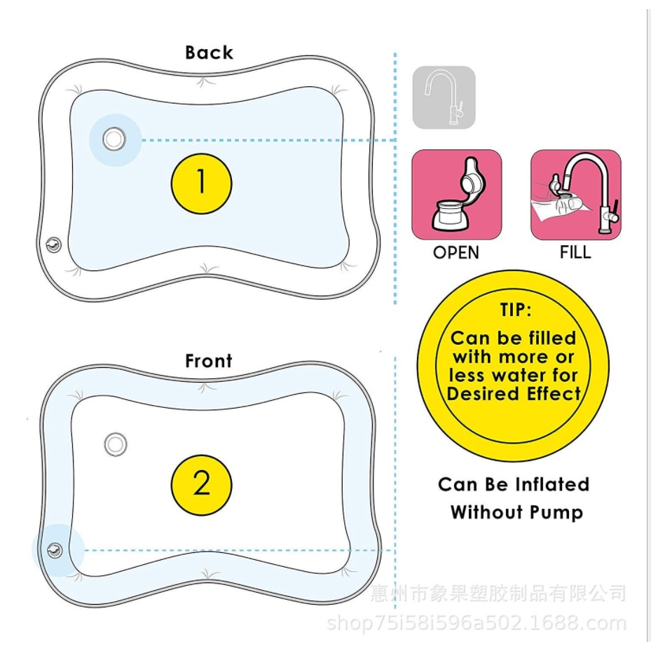 Mainan Bayi Tiup, Efek Menenangkan, Pola Warna dan Bahan Ramah Lingkungan Bahan PVC anak mainan