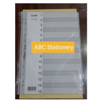

Divider pembatas Bantex angka 1 -15 (6218)