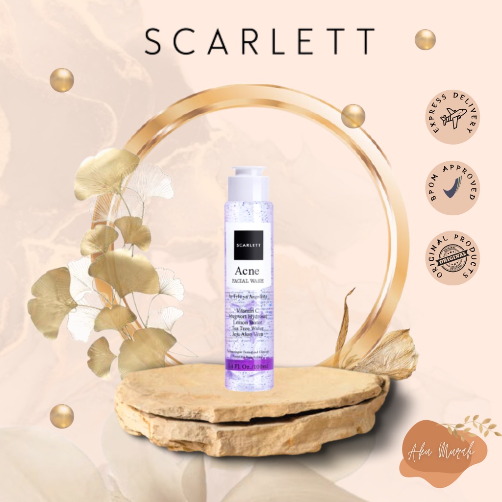 ✨ AKU MURAH ✨ Scarlett Whitening Acne Facial Wash BPOM / Facial Wash Acne