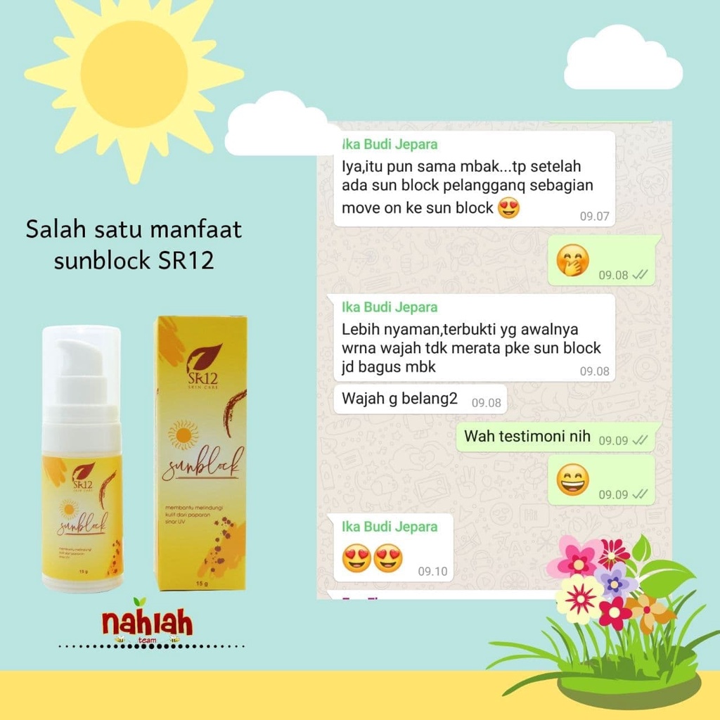 Suncare SR12 Sunblock Sunscreen Badan Pencerah Kulit Pelembab Kulit Kering Pelindung Kulit Dari Sinar Matahari Spf 30