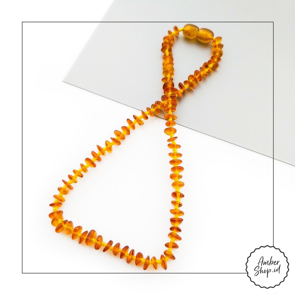 AS36 Kalung amber pereda nyeri tumbuh gigi bayi - Amber Shop