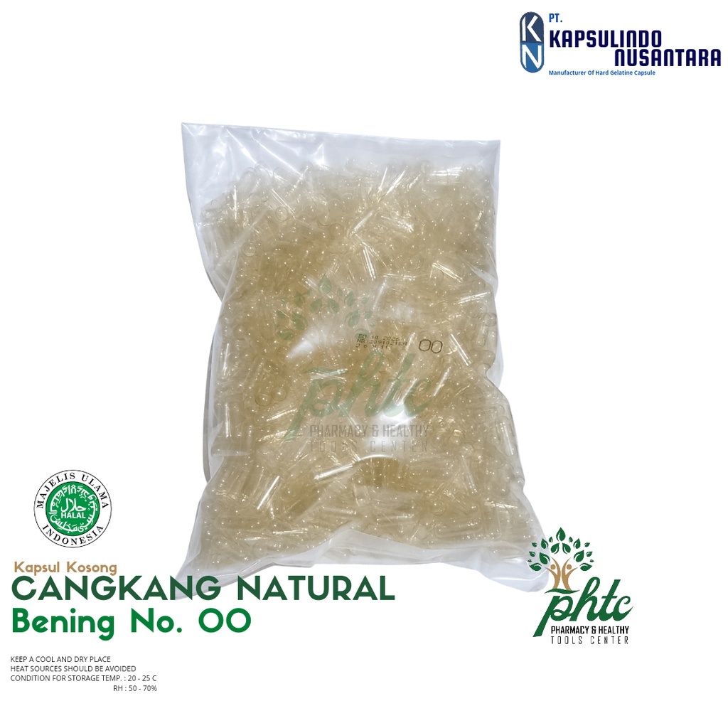 Cangkang Kapsul Kosong No 00 - Bening / TRANSPARANT - CANGKANG KAPSUL NATURAL NO 00