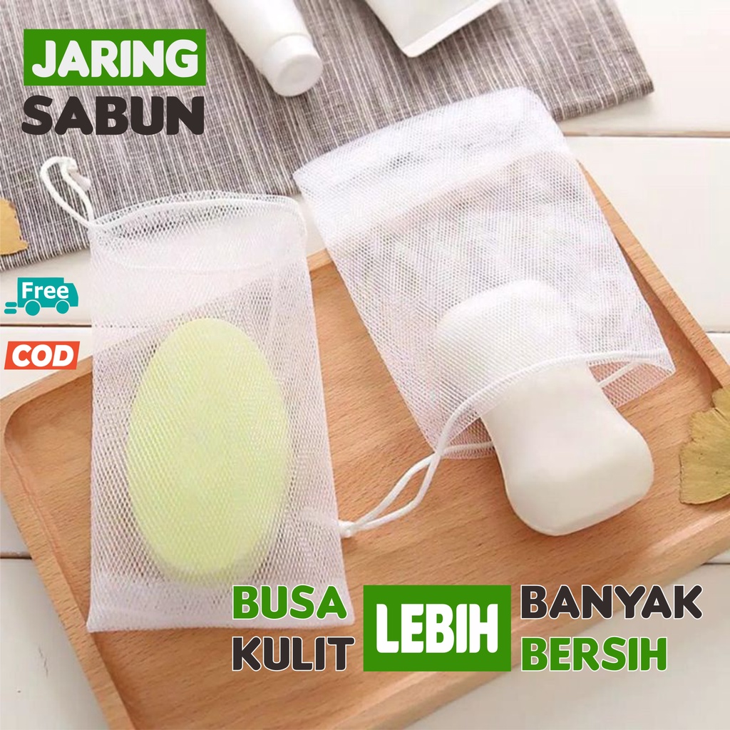Jual JARING SABUN BATANG Premium Halus Puff Mandi Pembersih Kulit Badan