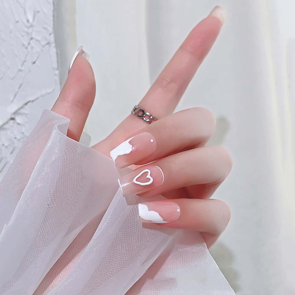 Mxbeauty 3D Nail Art Dekorasi Pesona Jepang Jantung Aksesoris Kuku Frosted DIY Desain Kuku