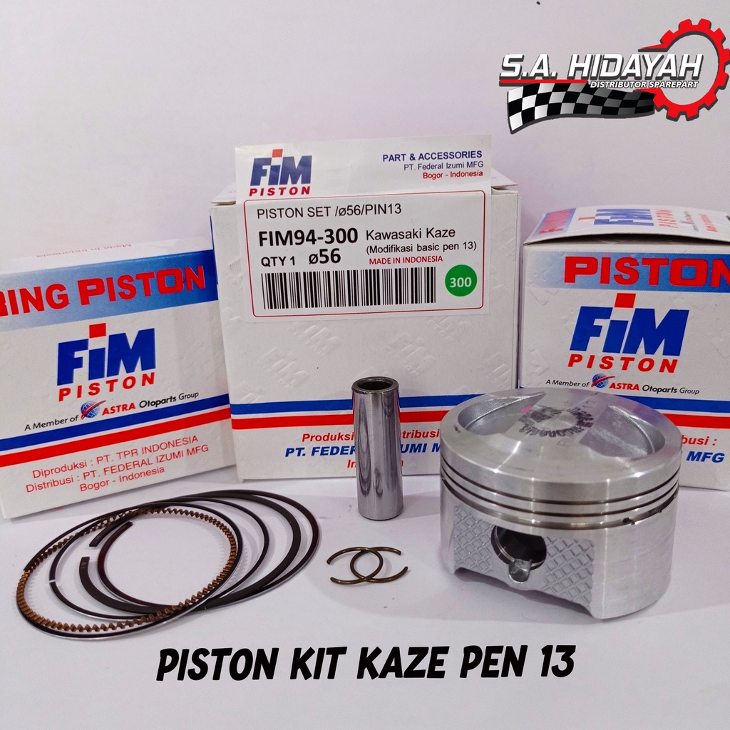 PISTON KIT SEHER SET KAWASAKI KAZE 53 53,5 54 54,5 55 56 PEN 13 FIM IZUMI-3