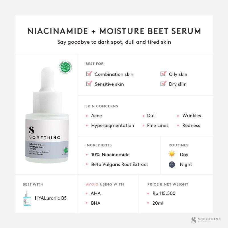 SOMETHINC NIACINAMIDE + MOISTURE BEET SERUM 20ML