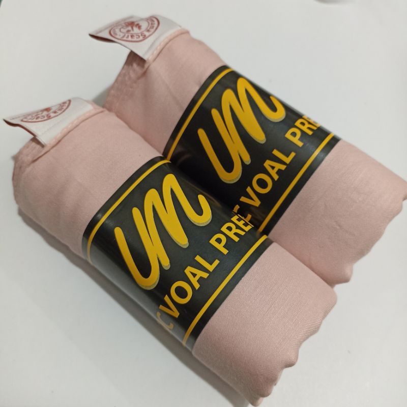 Jilbab UMAMA BASIC VOAL  Original Scarf Jilbab Hijab Kerudung sekolah segiempat seragam kerja polos-Basic Voal Blush