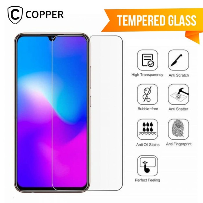 Universal 5,5&quot; - COPPER Tempered Glass Full Clear