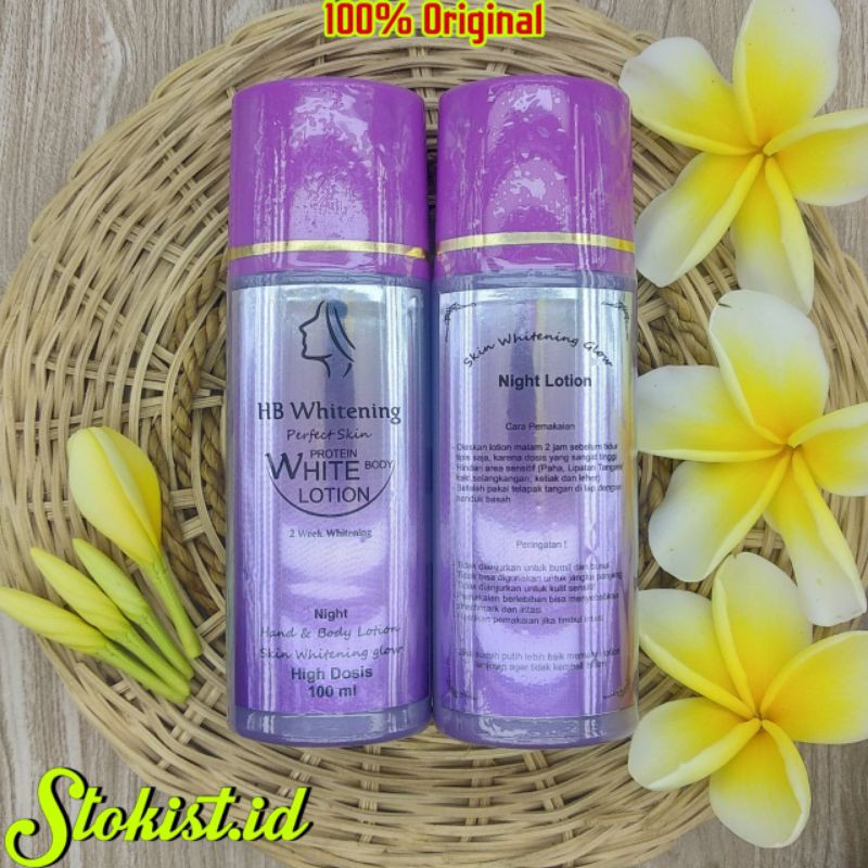 [BODYLOTION] HB WHITENING PERFECT SKIN NIGHT GLOW (100ml) / DOSIS 4X LIPAT LEBIH CEPAT