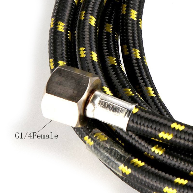 Kiss Nylon Braided Air Hose Selang Angin Airbrush Tahan Lama Dengan Fitting Standard1Per8 &quot;-1Per4 &quot;Di Kedua Ujung Untuk Sambungan Udara