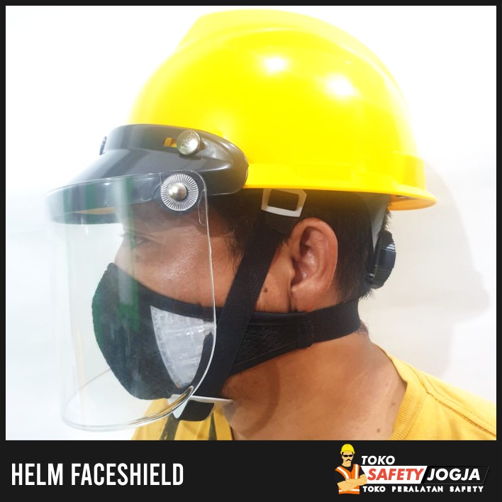 HELM FACE SHIELD APD SAFETY ANTI DROPLET PELINDUNG MUKA POLYCARBONATE SNI