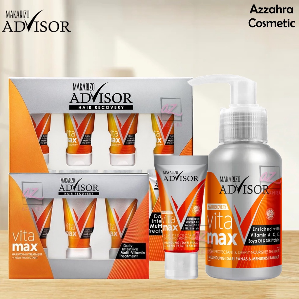 Makarizo Advisor Hair Recovery Vitamax 8ml tube | 8mlx3 | 8mlx8 | 50ml pump|Vitamin Rambut|Serum Rambut|Hair Vitamin