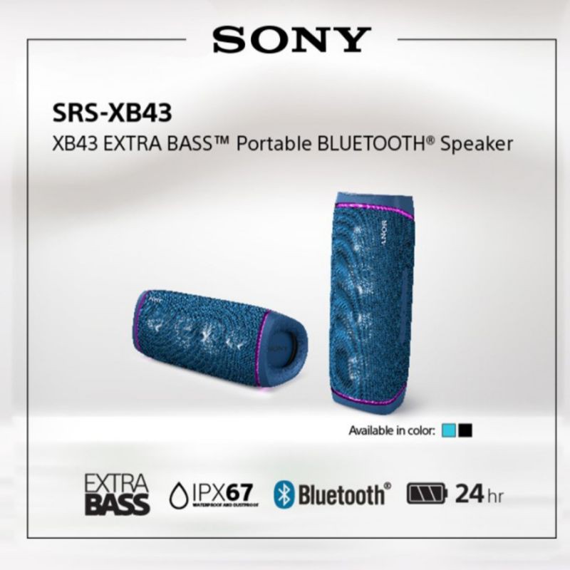 Sony SRS-XB43 Extra Bass Portable Bluetooth Speaker SRS XB 43 SRSXB43
