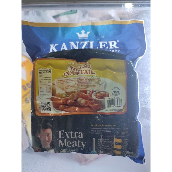 

Kanzler cheese cocktail sausage 500 gram isi 31 biji