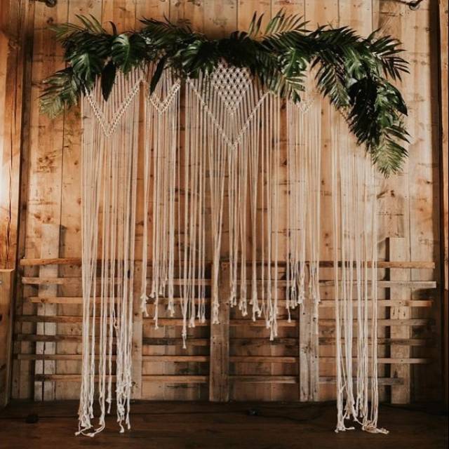 Backdrop macrame / backdrop rustic bohemian style / backdrop lamaran