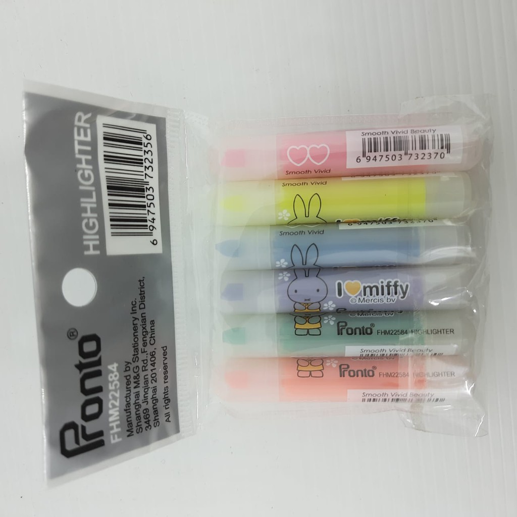 PRONTO MINI HIGHLIGHTER 1 PACK = 6 PCS