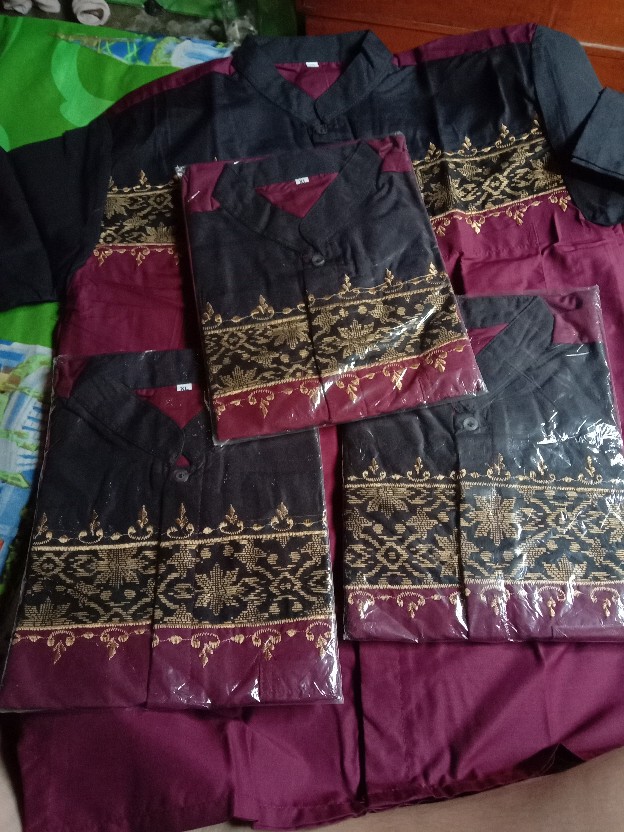 Kemeja Batik Pria Lengan Panjang Size M L Xl Xxl Bswart Batik Hrb026 Kenango Hem Panjang Padi