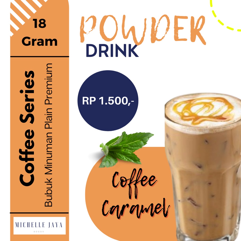 

Prime Powder Drink Super Premium Rasa Coffee Caramel 18 Gram / Plain / Bubuk Minuman Aneka Rasa