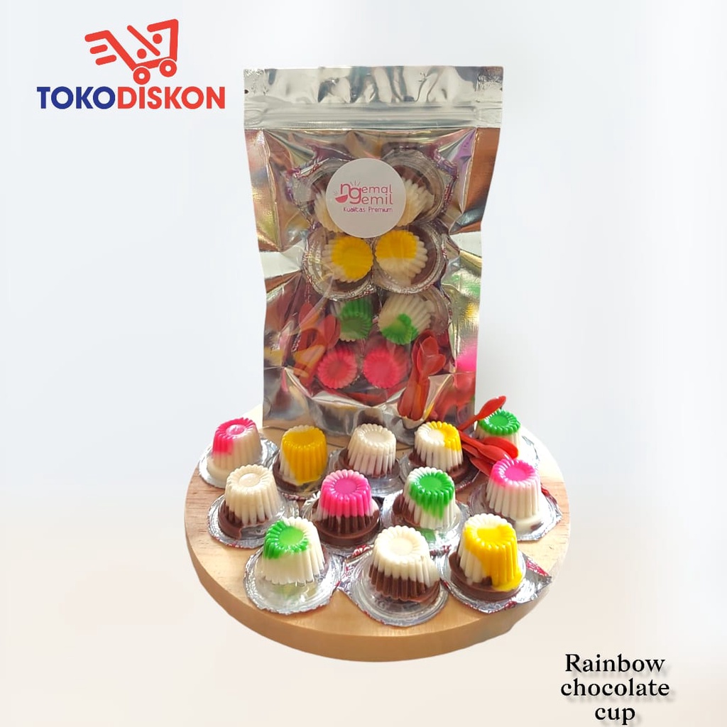 

Rainbow Chocolate Coklat Cup Jadul // Premium