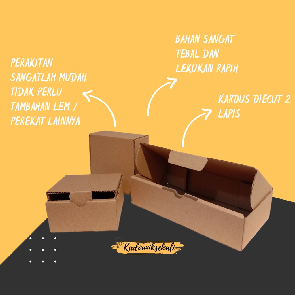 Box Die Cut Tebal Ukuran Lengkap - Box Kado Tebal 2 lapis