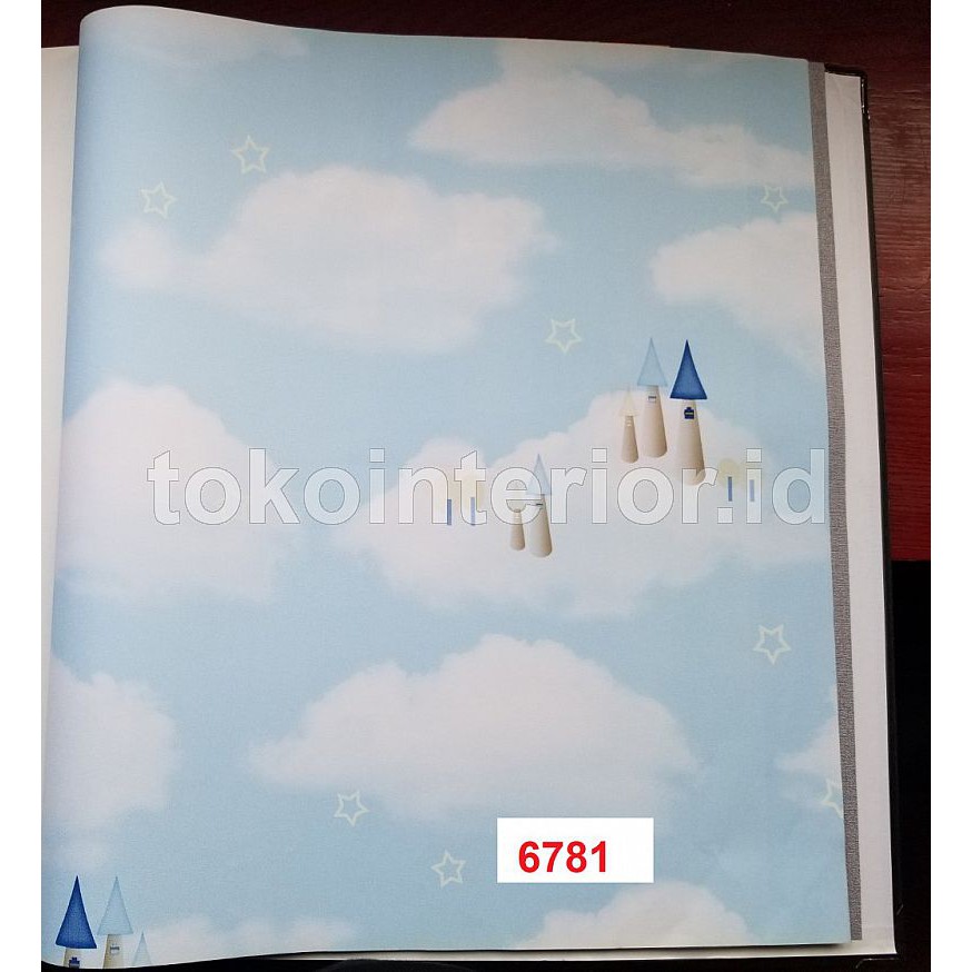 Wallpaper Dinding Motif Kartun Istana Di Atas Awan | Shopee Indonesia