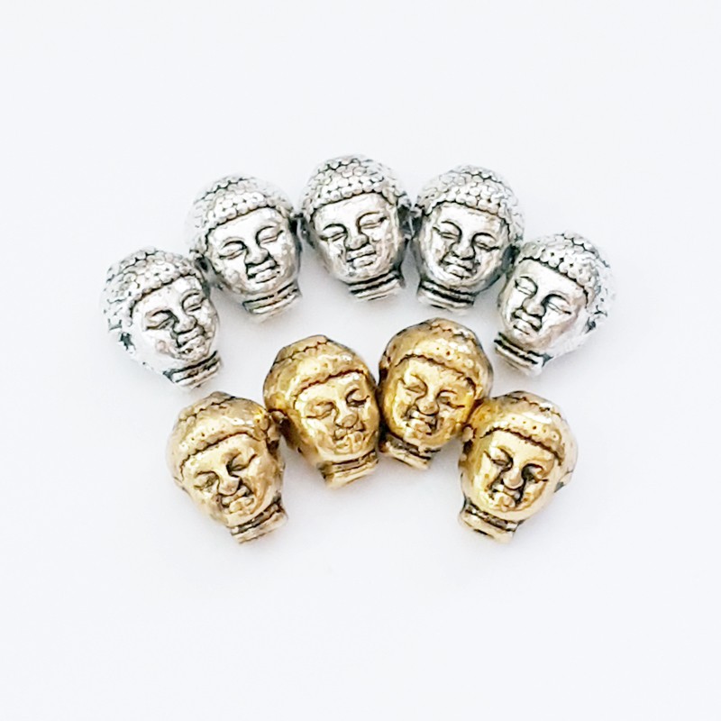 Spacer Metal Kepala Buddha / Bahan Aksesoris Gelang Kalung / Bead Charm Pendant