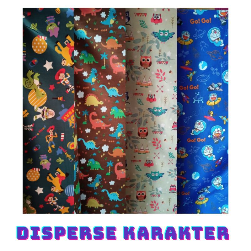 KAIN SPREI GORDEN MOTIF KARAKTER TABUR | BED COVER | PIYAMA | DISPERSE POLYMICRO MICROTEX METERAN