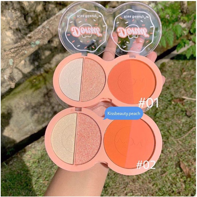 TERMURAH  Blush on+highlighter Cat Claw Kiss Beauty isi 3 | Donut isi 2 Super Besar No.83103-03 | 83108-03