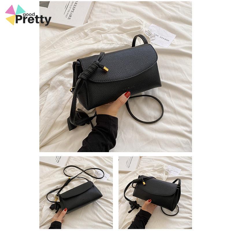 Kulit Lembut Fashion Pola Lengkeng Satu Bahu Messenger Bag Kasual Wanita Tas Persegi Kecil - PD